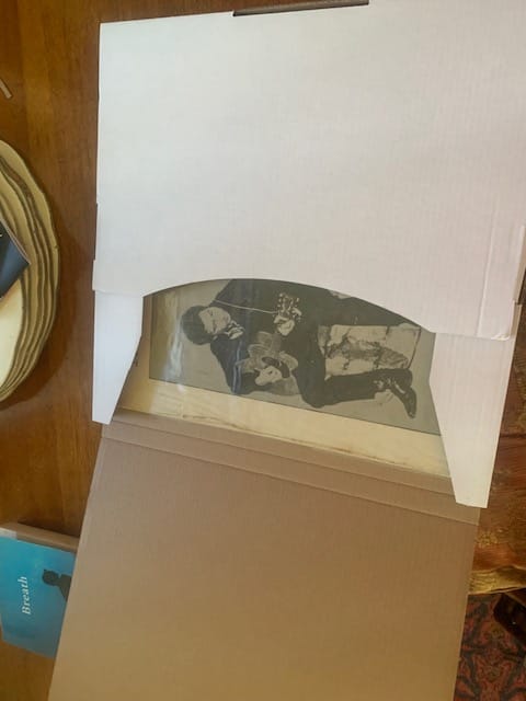 Customer photo review of Vinyl Record Mailing Box 335 x 335 x 16mm B412 Diecut LP Mailer