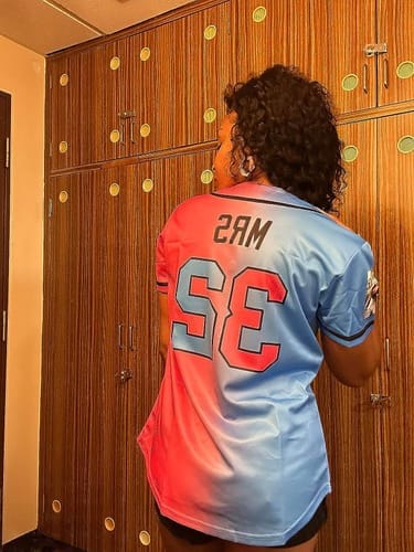 Customer photo review of Custom Gray Red-Black Classic Style Authentic Baseball Jersey