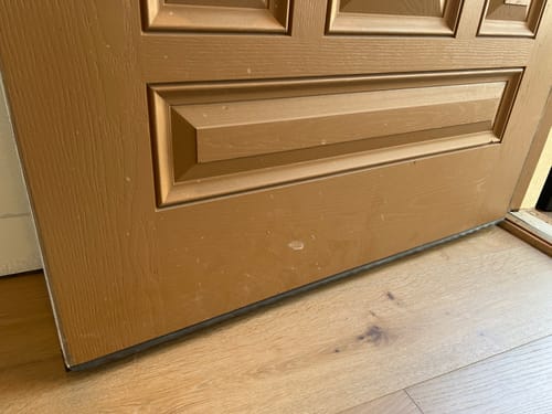 Customer photo review of Therma-Tru Drive-On Door Sweep