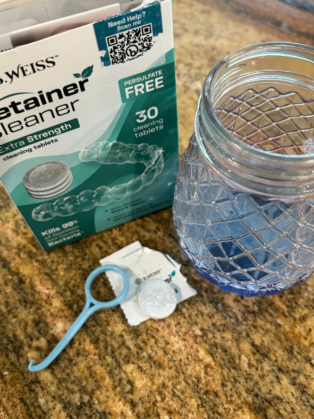 Customer photo review of Daily Retainer & Aligner Cleaner Tablets mint scented