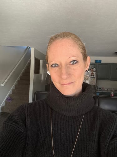 Customer photo review of Gem Blue Prescription Colored Contact Lenses
