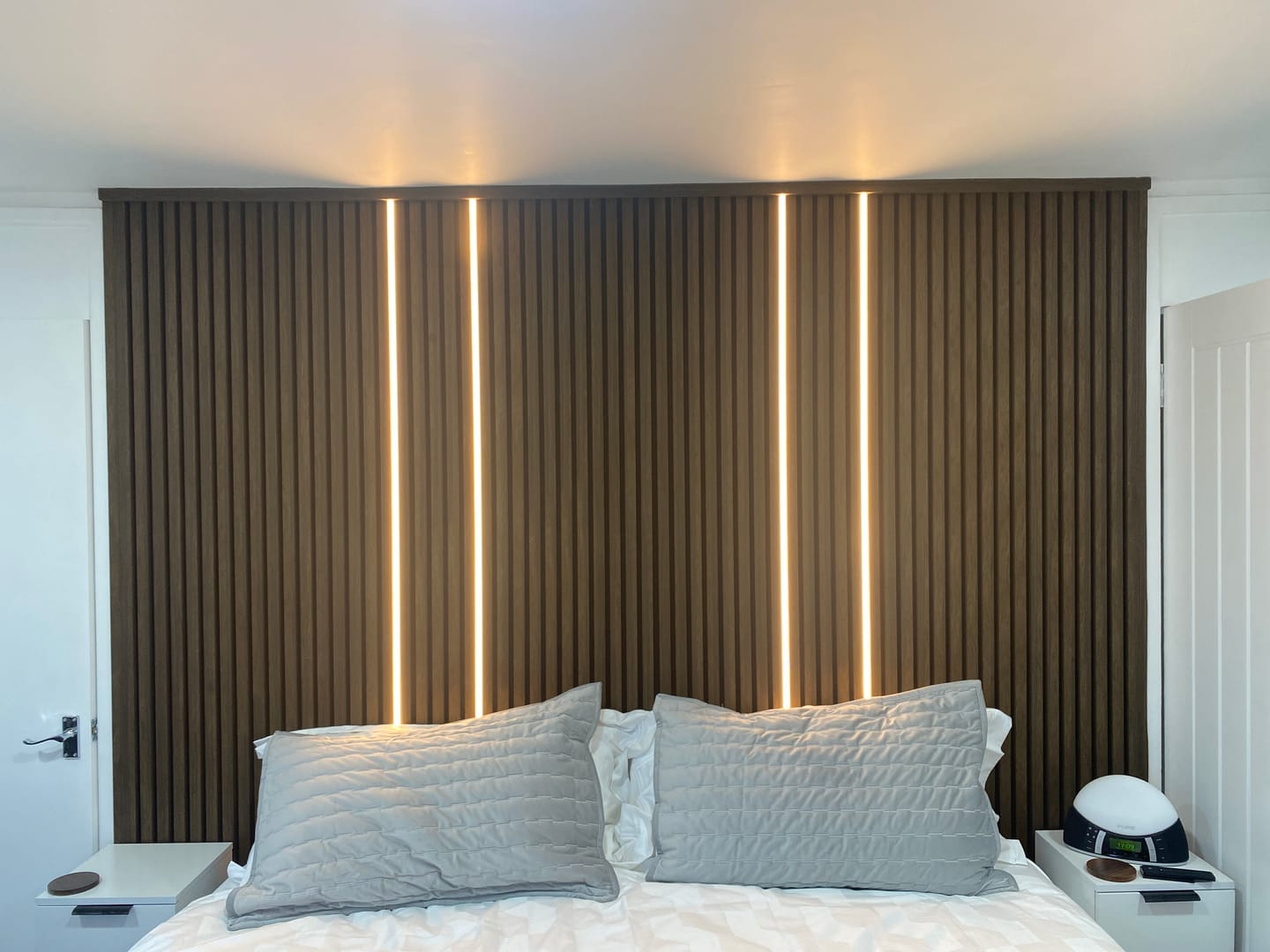 Customer photo review of Wooden Wall Panel | Smoked Oak | Premium 3-sided Wood Veneer