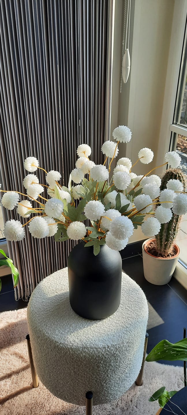 Customer photo review of Zijden Kiku Bloemen - Wit