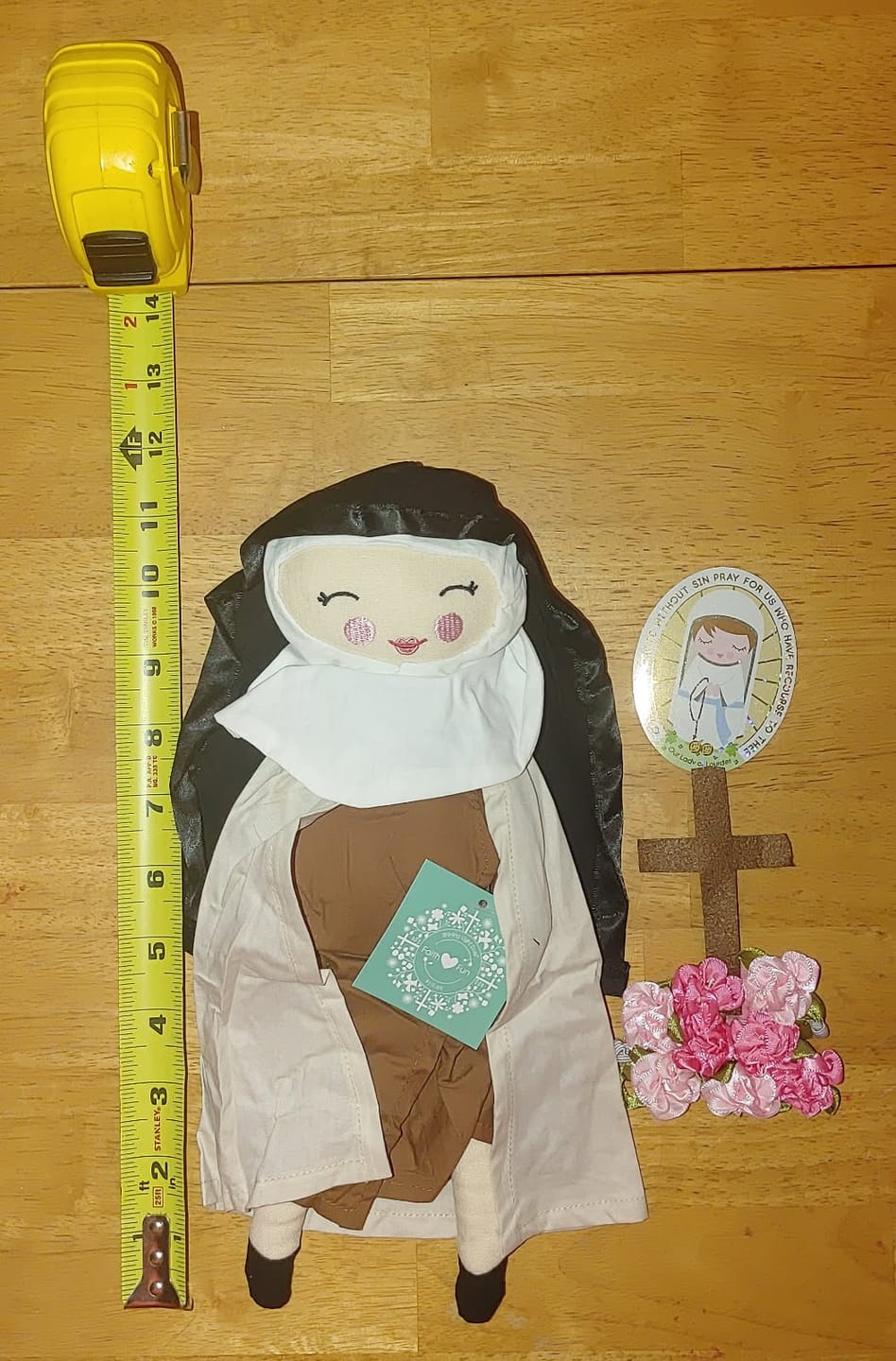 Customer photo review of St. Thérèse of Lisieux Rag Doll