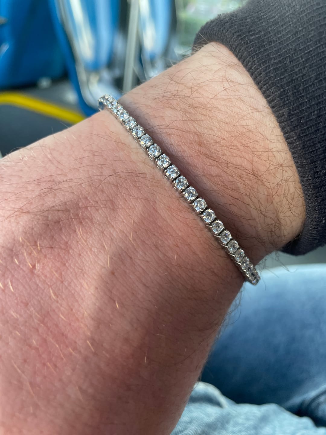 Customer photo review of TENNISBOY BRACELET. - 3MM WHITE GOLD