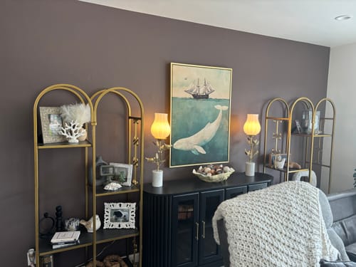 Customer photo review of Whale & Ship Print
