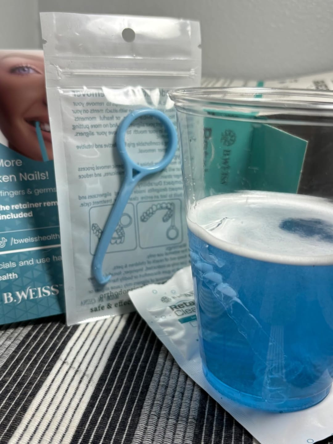 Customer photo review of Daily Retainer & Aligner Cleaner Tablets mint scented