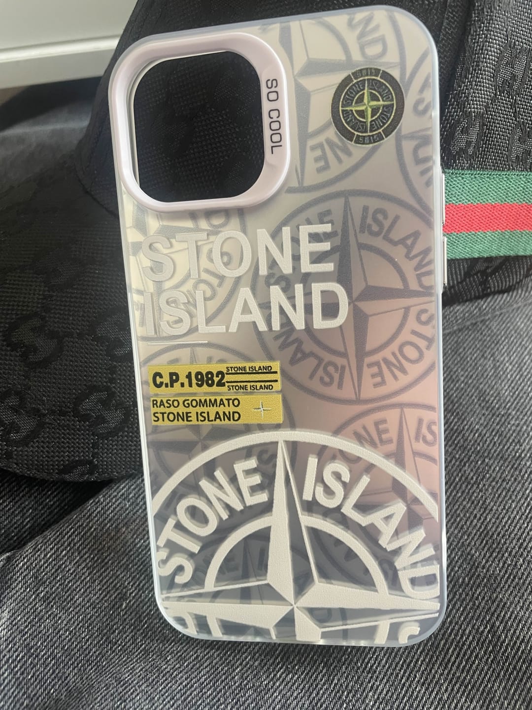 Customer photo review of Coque Stone Island