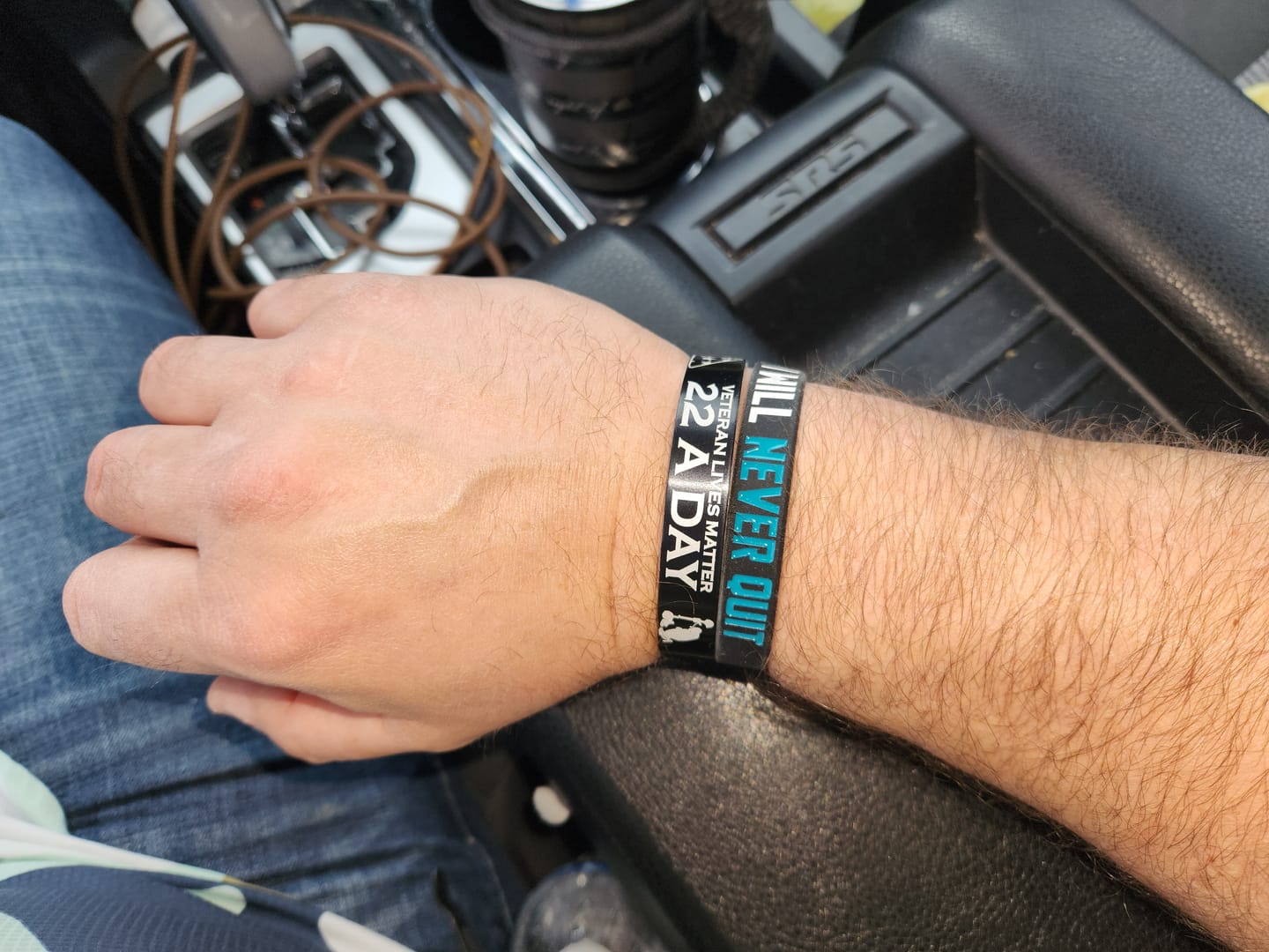 Customer photo review of Veteran Lives Matter Bracelet
