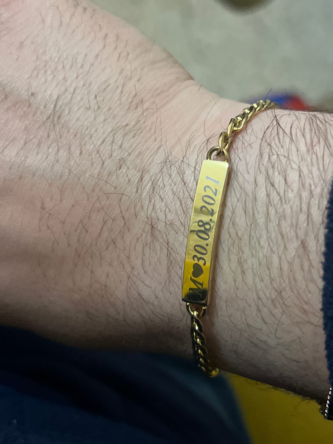 Customer photo review of Bracciali per Coppia Personalizzati con Incisione ✦ Unione Eterna