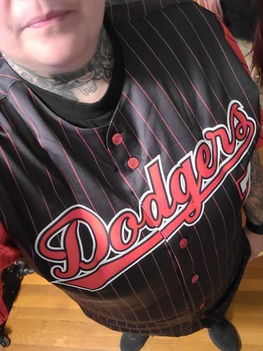 Customer photo review of Custom Orange Black-White Classic Style Authentic Baseball Jersey