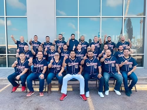 Customer photo review of Custom White Black Stripe Fashion Design Full Button Authentic Baseball Jersey