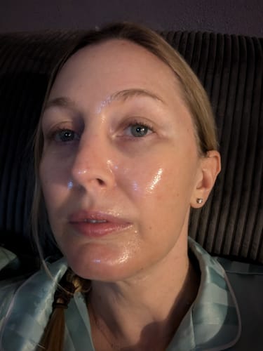 Customer photo review of The Naked Skin™ Collagen Overnight Wrapping Mask