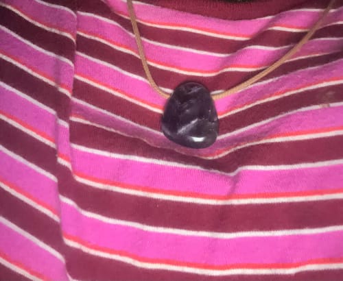 Customer photo review of Natural Stone Healing Crystal Pendant Necklace