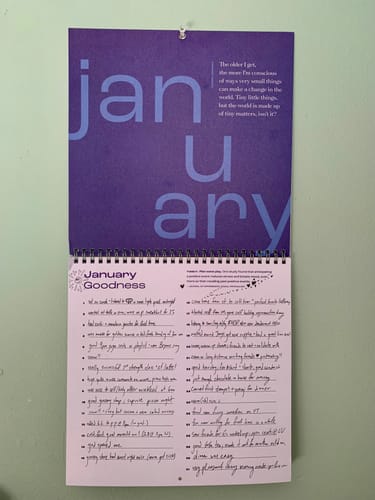 Customer photo review of Calendar of Good: A Gratitude Calendar
