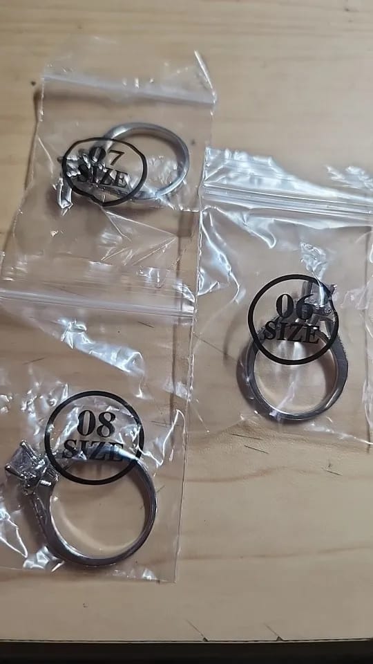 Customer photo review of Sterling Silver Ring Cubic Zirconia Simulated Diamond Tension Setting — Silver | KIMLUD