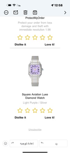 Customer photo review of Square Aviation Luxe Diamond Watch