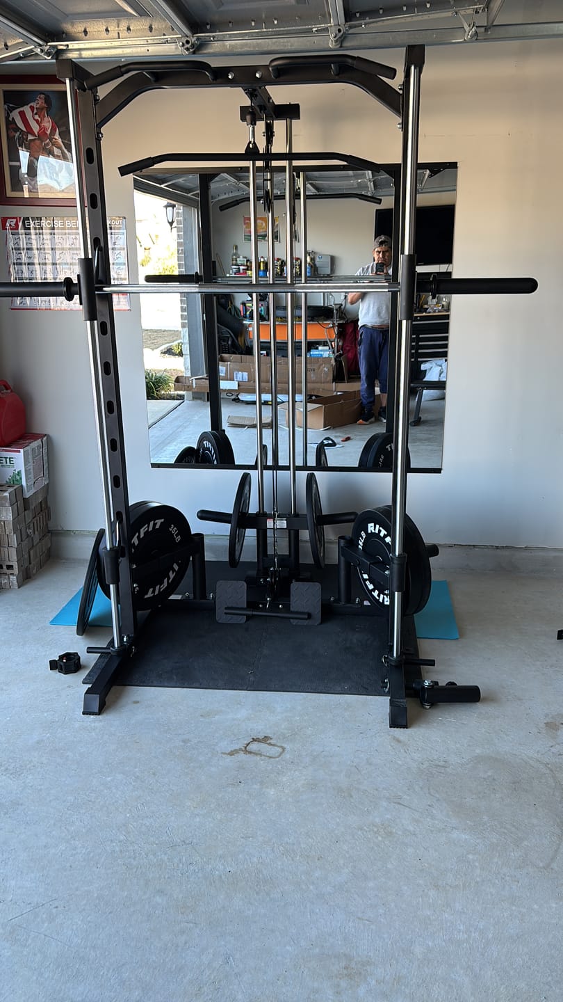 Customer photo review of RitFit PSR05 2.0 Smith Machine Home Gym Package