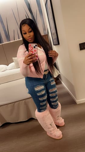 Customer photo review of TAYTON-PINK FLAT SNOW BOOT