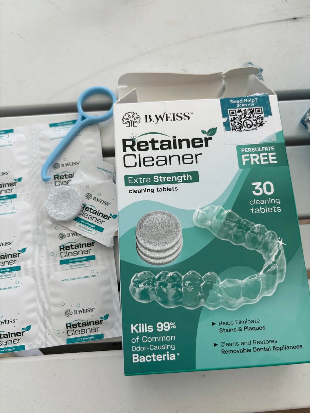 Customer photo review of Daily Retainer & Aligner Cleaner Tablets mint scented