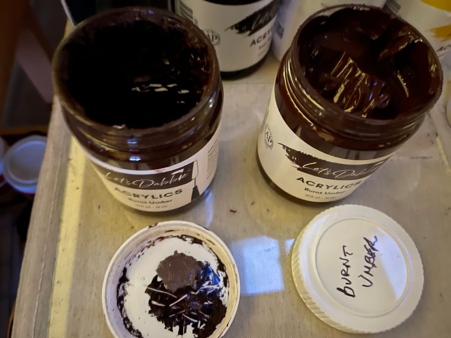 Customer photo review of DabblePaints™️ Deep Purple — Thick-Body Acrylic Paint