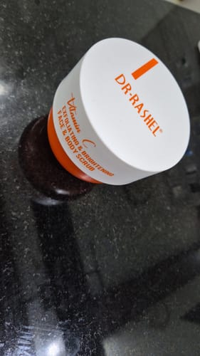 Customer photo review of Dr. Rashel Vitamin C Exfoliating & Brightening Face & Body Scrub