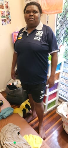 Customer photo review of 2024 North Queensland Cowboys Alternate Gym Shorts (Black)