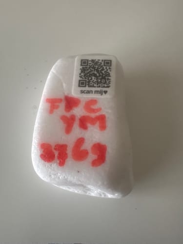 Customer photo review of QR Codes voor de Happy Stone App