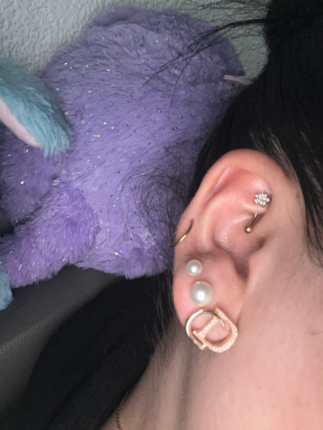 Customer photo review of Flower Rook Piercing | Chirurgenstahl