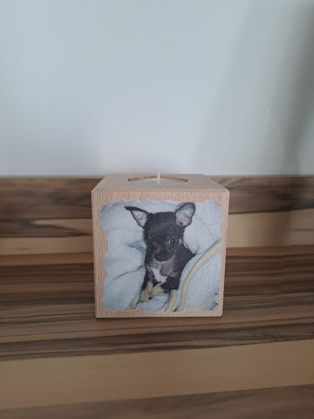 Customer photo review of Dein Foto - Individueller Kerzenwürfel