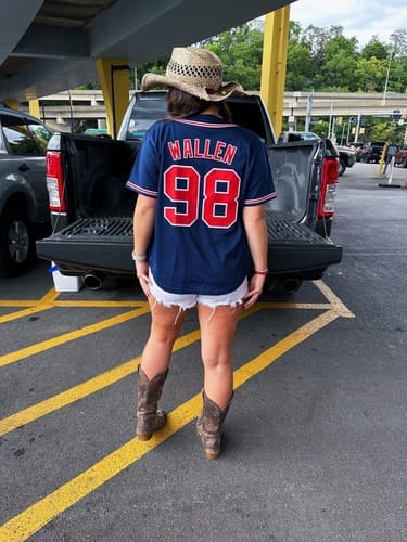 Customer photo review of Custom Aqua Pink-White Gradient Stripe Fashion Authentic Baseball Jersey