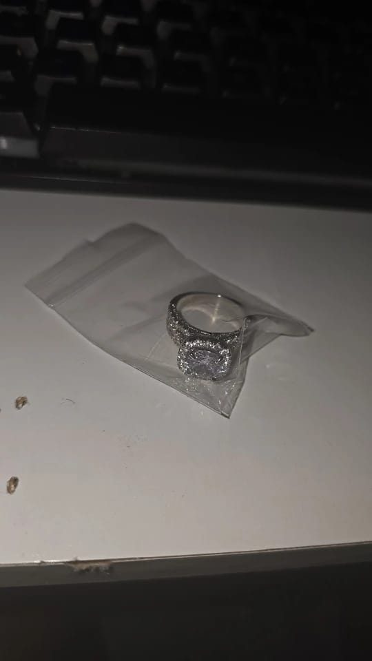 Customer photo review of Sterling Silver Ring Square Moissanite — Silver | KIMLUD
