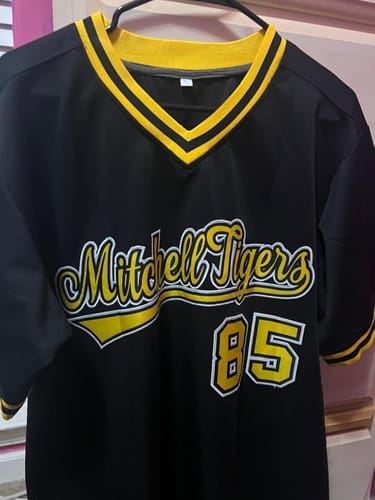 Customer photo review of Custom White Gray-Black Classic Style Authentic Baseball Jersey
