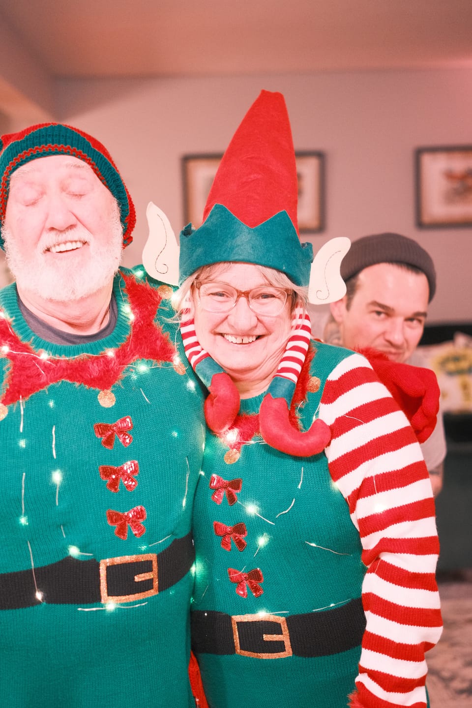 Customer photo review of Office Christmas Sweater Party Murder Mystery Game Kit