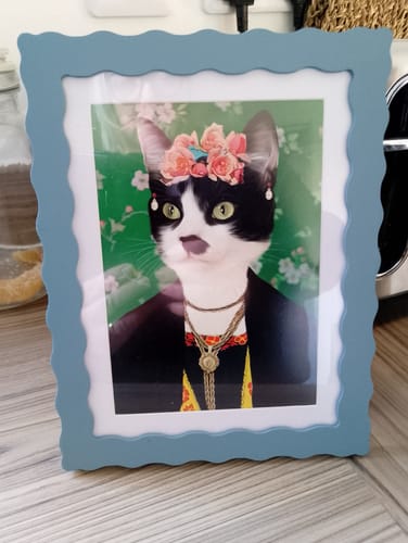 Customer photo review of The Frida Khalo: Custom Pet Portrait