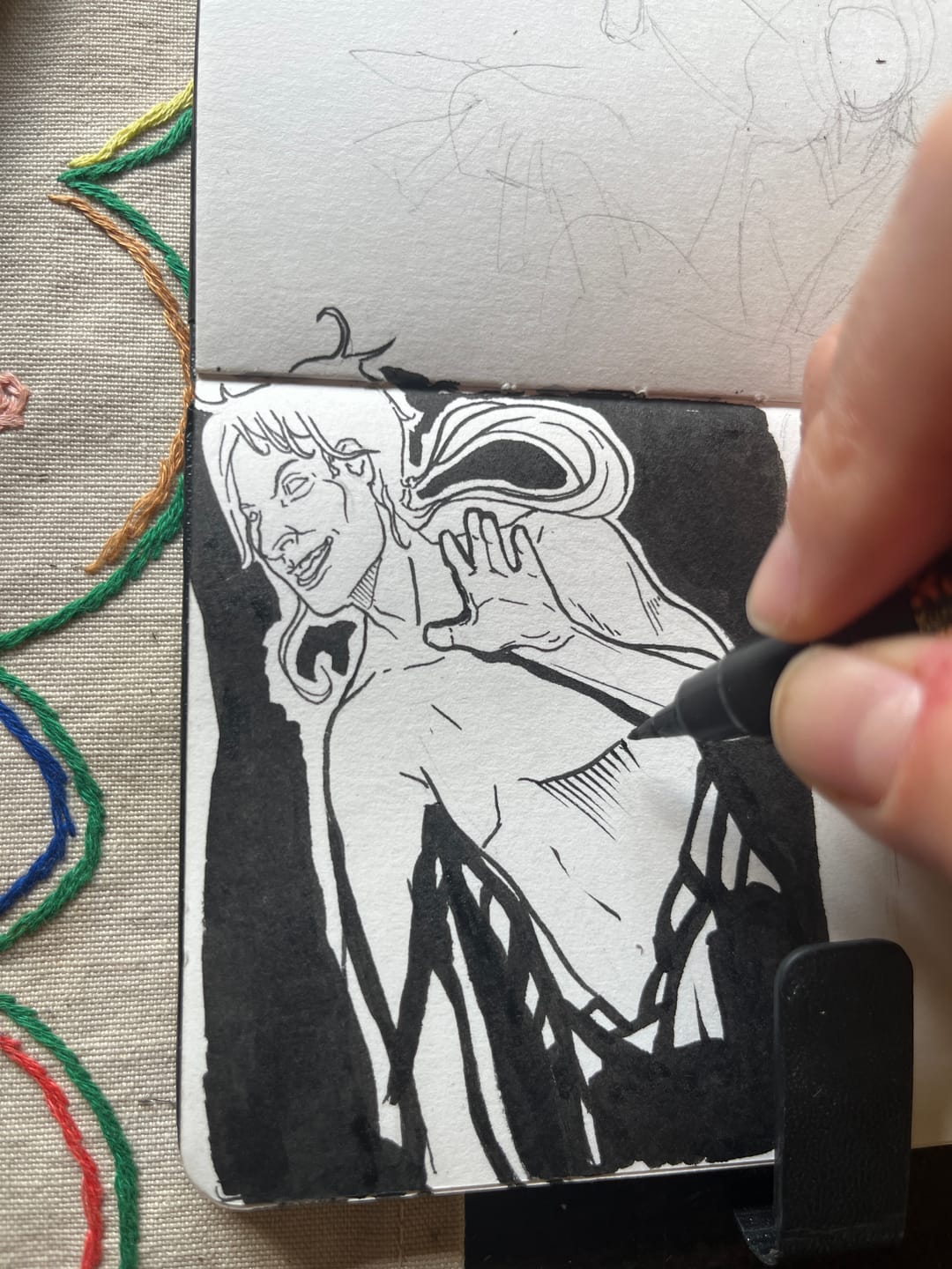 Customer photo review of Kuretake Mangaka - Tiralíneas Flexible Negro