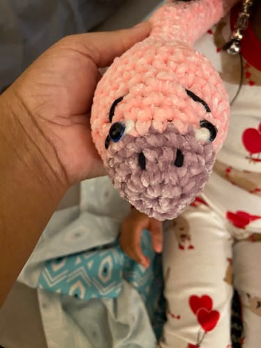 Customer photo review of Snake Crochet Pattern & Matching Card: "Have A Sssuper Year Of The Snake"