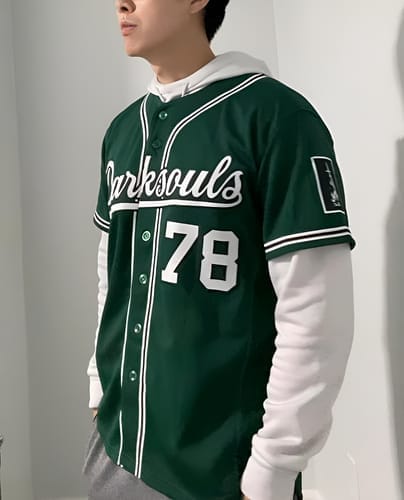 Customer photo review of Custom Black Black-Grey Classic Style Authentic Baseball Jersey