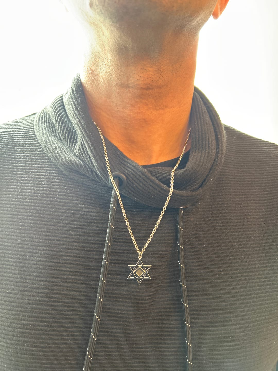 Customer photo review of Star of David Necklace for Men
