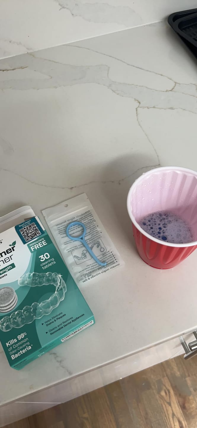 Customer photo review of Daily Retainer & Aligner Cleaner Tablets mint scented