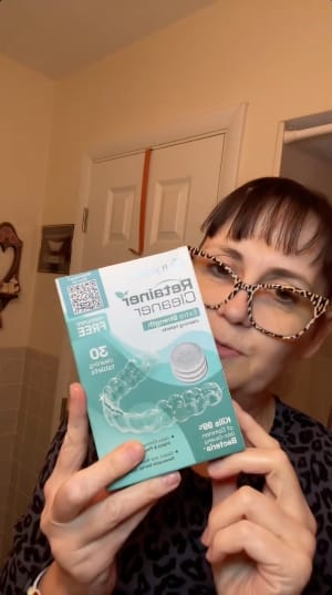 Customer photo review of Daily Retainer & Aligner Cleaner Tablets mint scented