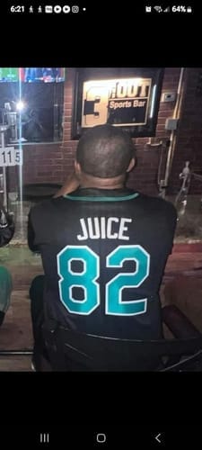 Customer photo review of Custom Black Red Stripe Fashion Raglan Sleeves Authentic Baseball Jersey