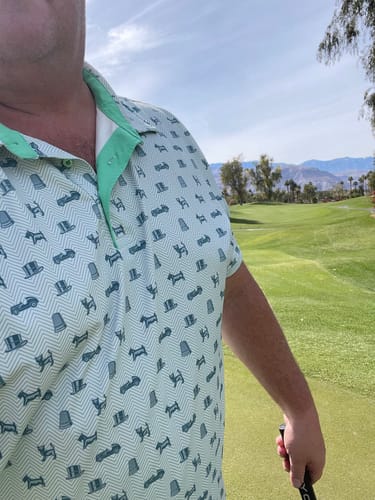 Customer photo review of Monopoly "Pass Go" – All-Day Polo