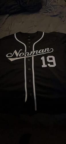 Customer photo review of Custom Aqua Pink-White Gradient Stripe Fashion Authentic Baseball Jersey