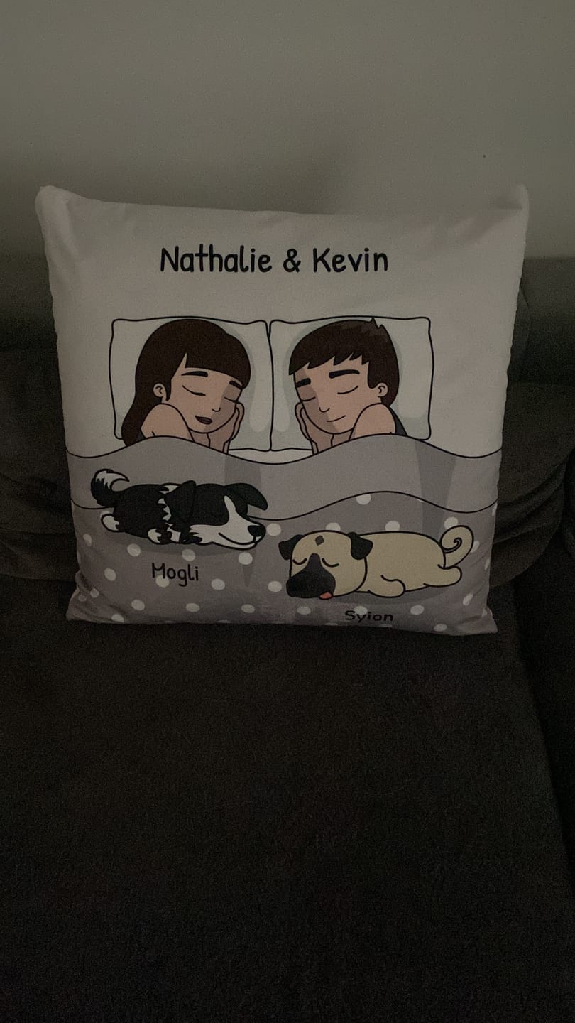 Customer photo review of Kuschelzeit mit Fellnasen - Individuelles Kissen