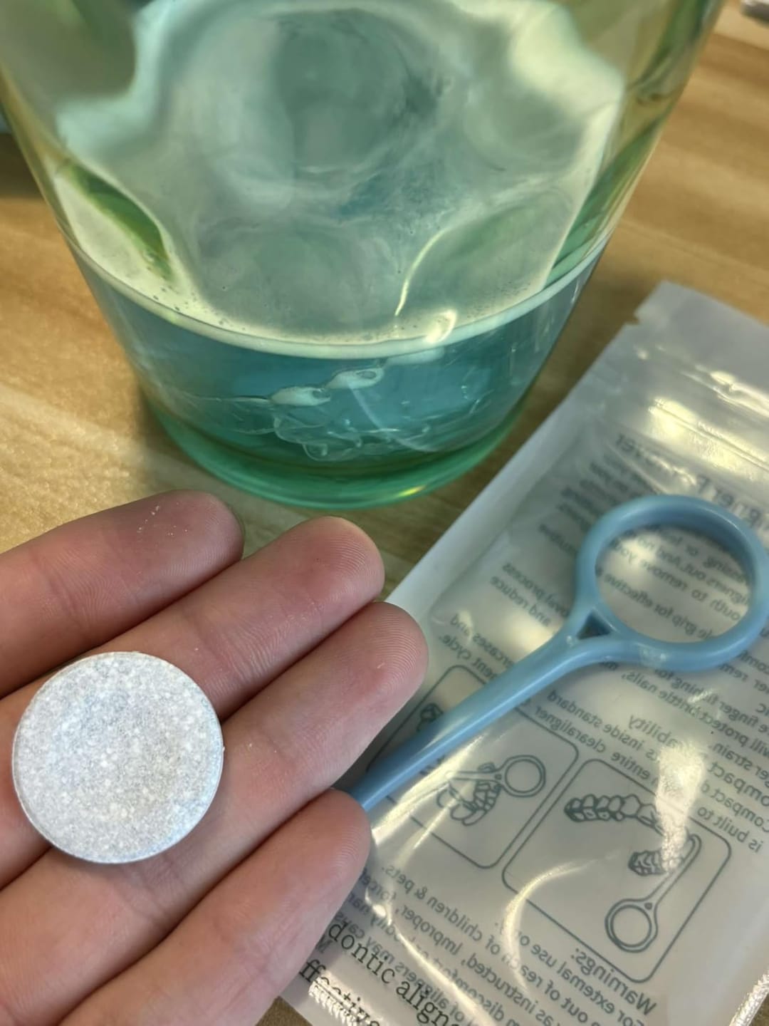 Customer photo review of Daily Retainer & Aligner Cleaner Tablets mint scented
