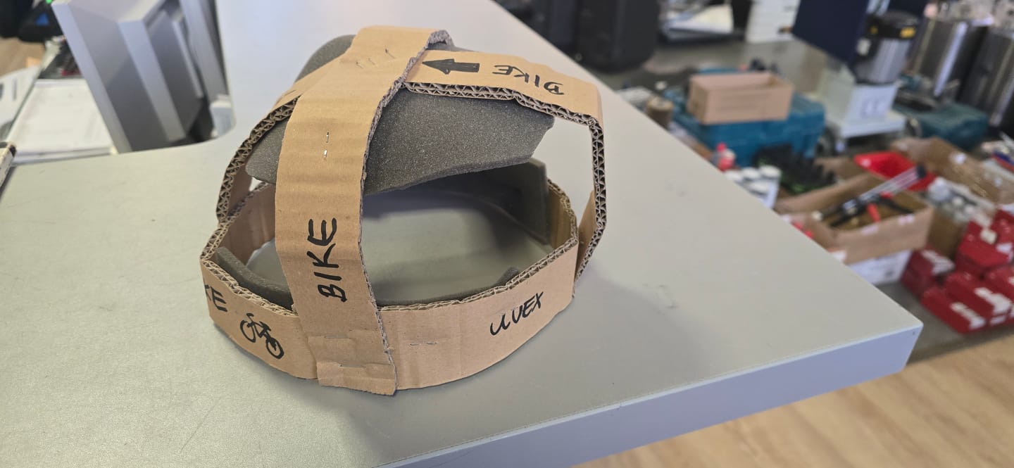 Customer photo review of Vakole Integrally Molded Bicycle Helmet with Magnetic Goggles