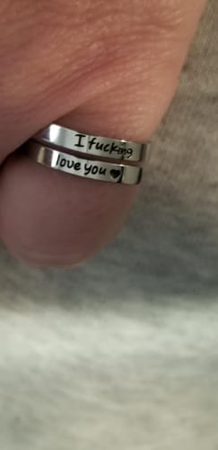 Customer photo review of I F♡cking Love You Ring