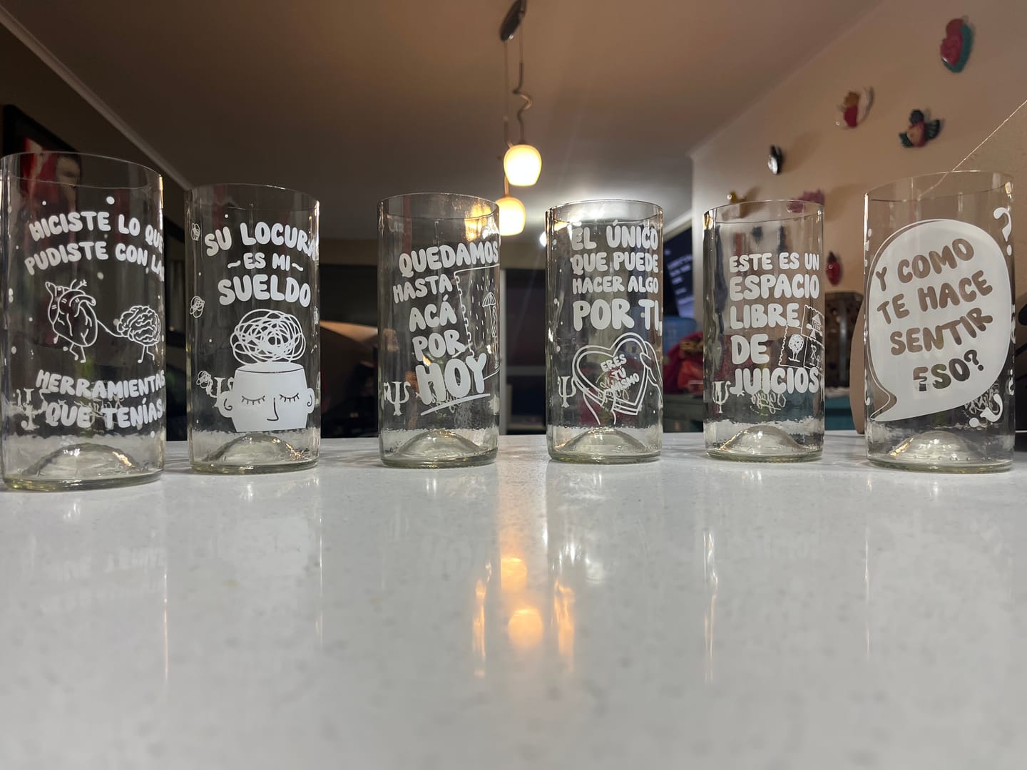 Customer photo review of Psicólogos - Juego de 6 Vasos - 500 ml