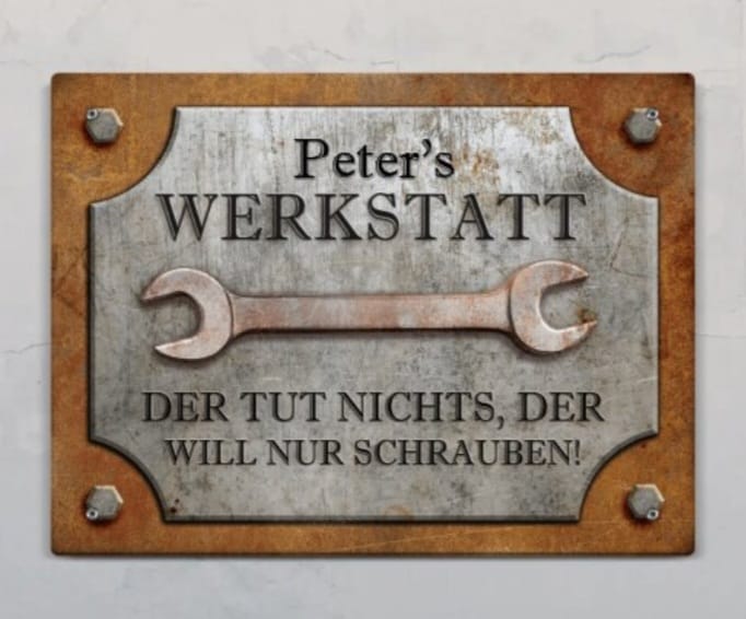 Customer photo review of Für Bastler - Heimwerker-Türschild